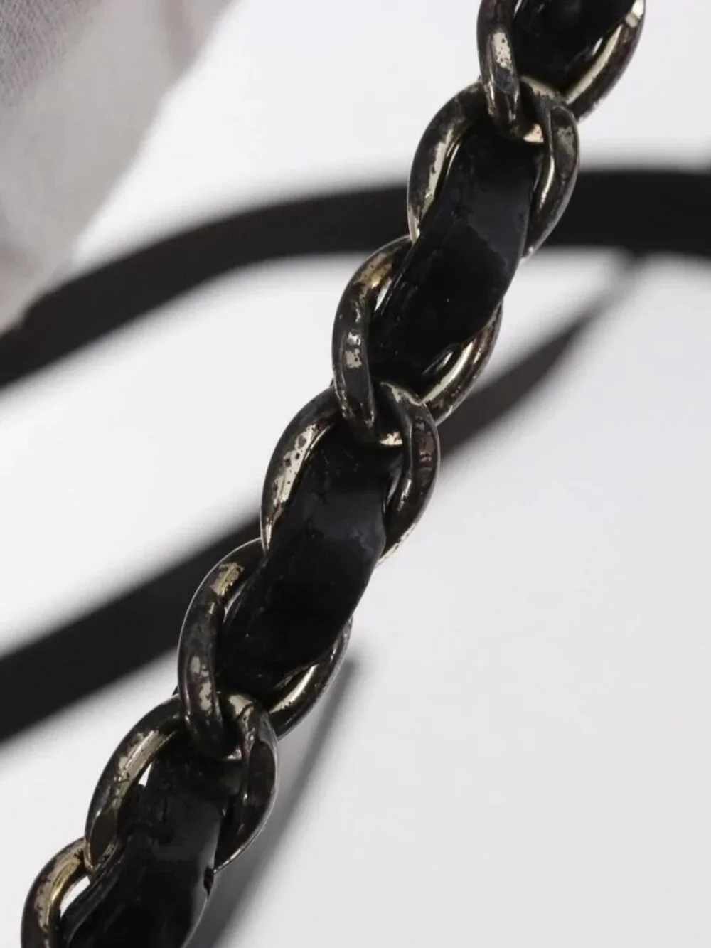 CHANEL Matelasse 25 Chain Backpack Enamel Black Silver CC Auth gh1554